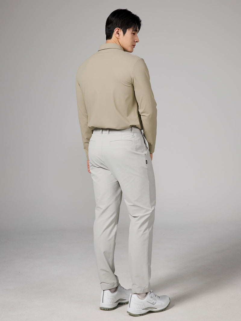 リブ メンズ ポロシャツ 長袖