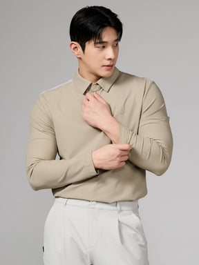 リブ メンズ ポロシャツ 長袖