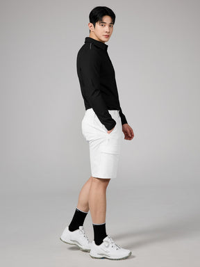 リブ メンズ ポロシャツ 長袖