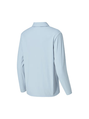 リブ メンズ ポロシャツ 長袖