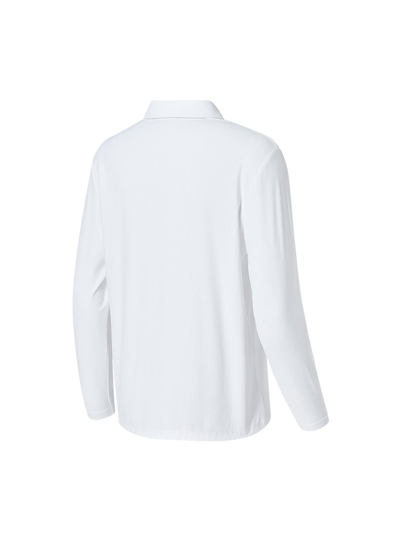 リブ メンズ ポロシャツ 長袖