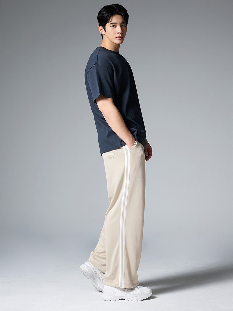 トラックライン メンズ メッシュ ワイドパンツ