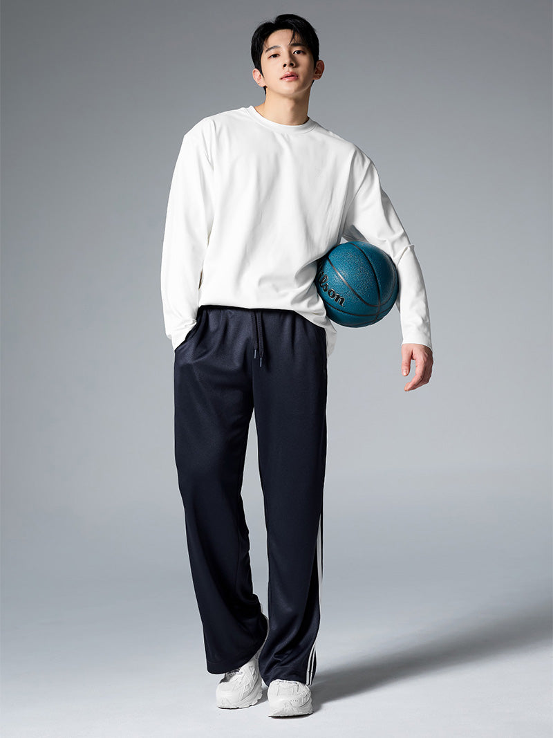 トラックライン メンズ メッシュ ワイドパンツ