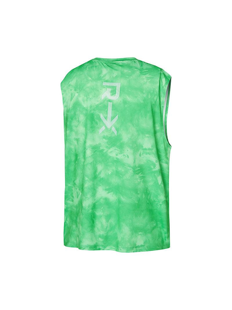 正規品 新品未使用 未開封 ZUMBA Tシャツ タイダイ グリーンXL/XXL RX メンズ アイスフェザー タイダイ染め ノースリーブ
