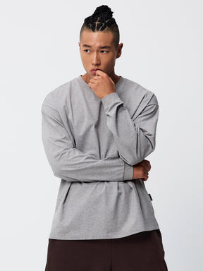 メンズ ピーチ起毛 デイリー エコティブ 長袖 - ルーズフィット