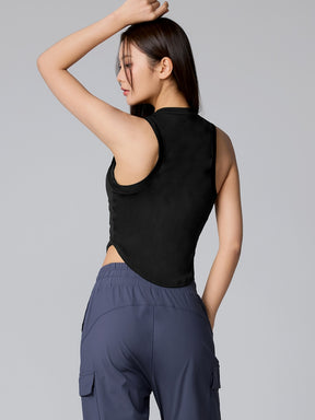 XT4354G XELLA LIGHT ラウンドヘム ノースリーブ