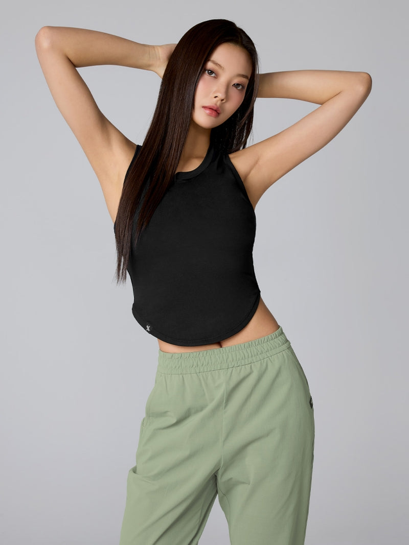 XT4354G XELLA LIGHT ラウンドヘム ノースリーブ