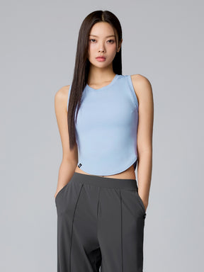 XT4354G XELLA LIGHT ラウンドヘム ノースリーブ