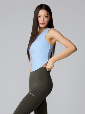 XT4354G XELLA LIGHT ラウンドヘム ノースリーブ