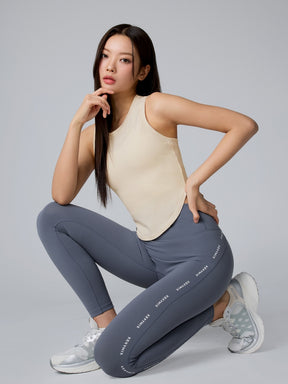 XT4354G XELLA LIGHT ラウンドヘム ノースリーブ