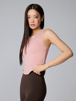 XT4354G XELLA LIGHT ラウンドヘム ノースリーブ