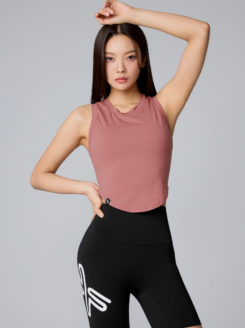 XT4354G XELLA LIGHT ラウンドヘム ノースリーブ