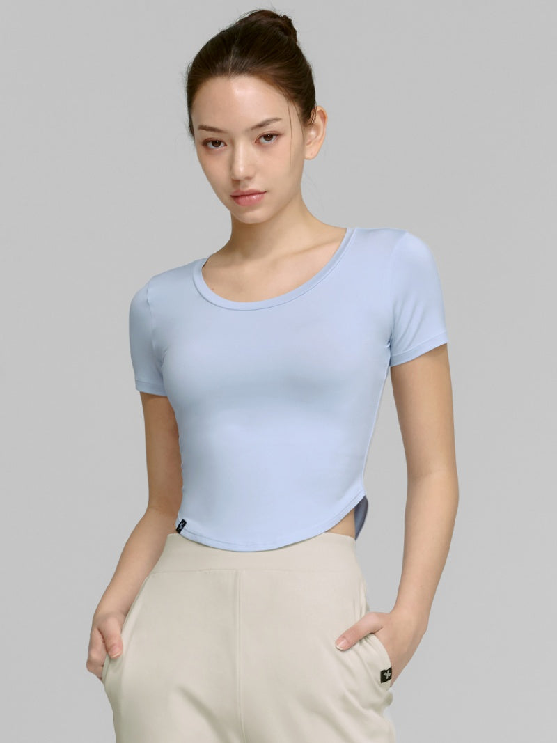 XT4355G XELLA LIGHT ラウンドネック クロップド丈 半袖 XT4355G XELLA LIGHT ラウンドネック クロップド丈 半袖