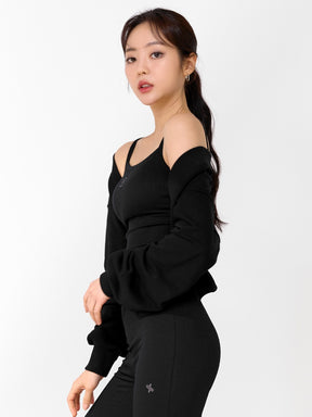 XTFBR01H2 リブ ストレッチ パッド付き キャミソール