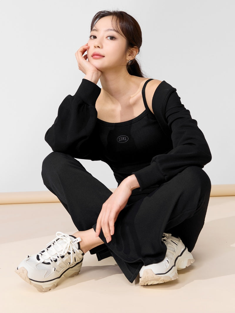 XTFBR01H2 リブ ストレッチ パッド付き キャミソール