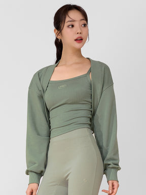 XTFBR01H2 リブ ストレッチ パッド付き キャミソール