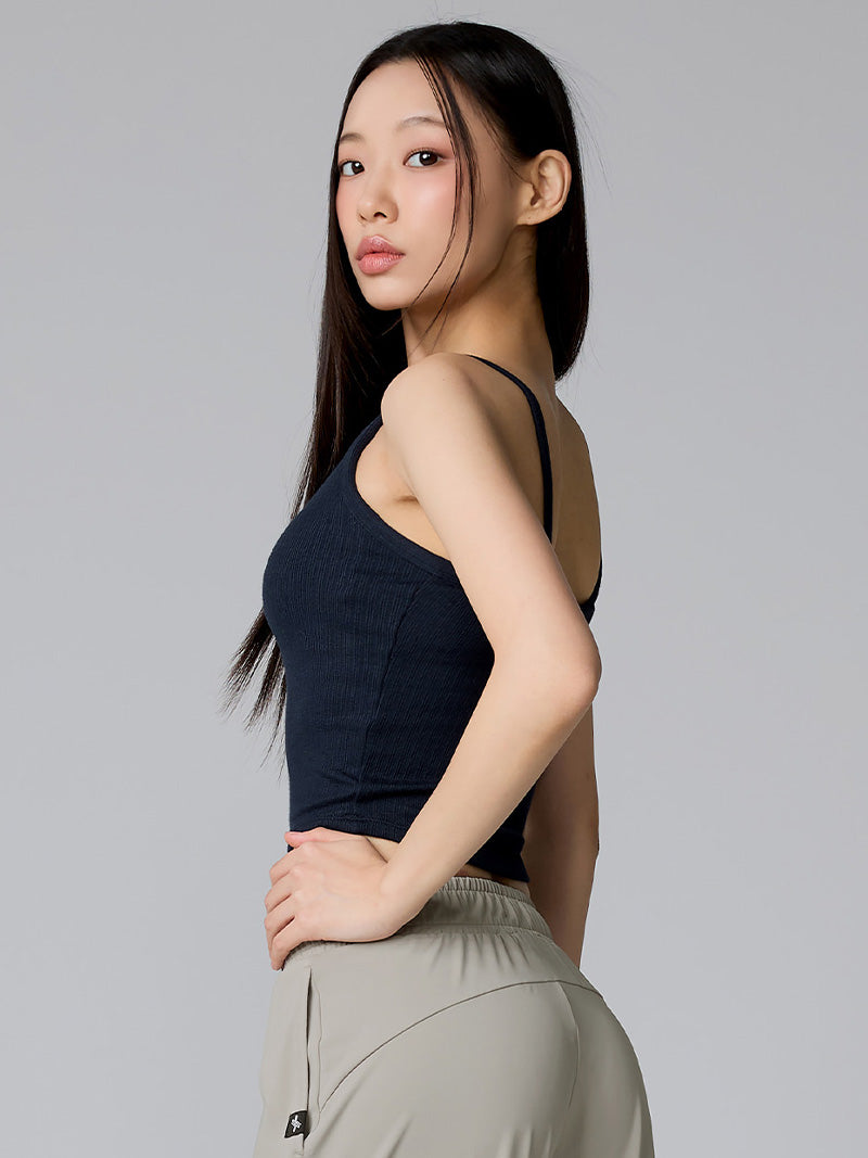 XTFBR01H2 リブ ストレッチ パッド付き キャミソール