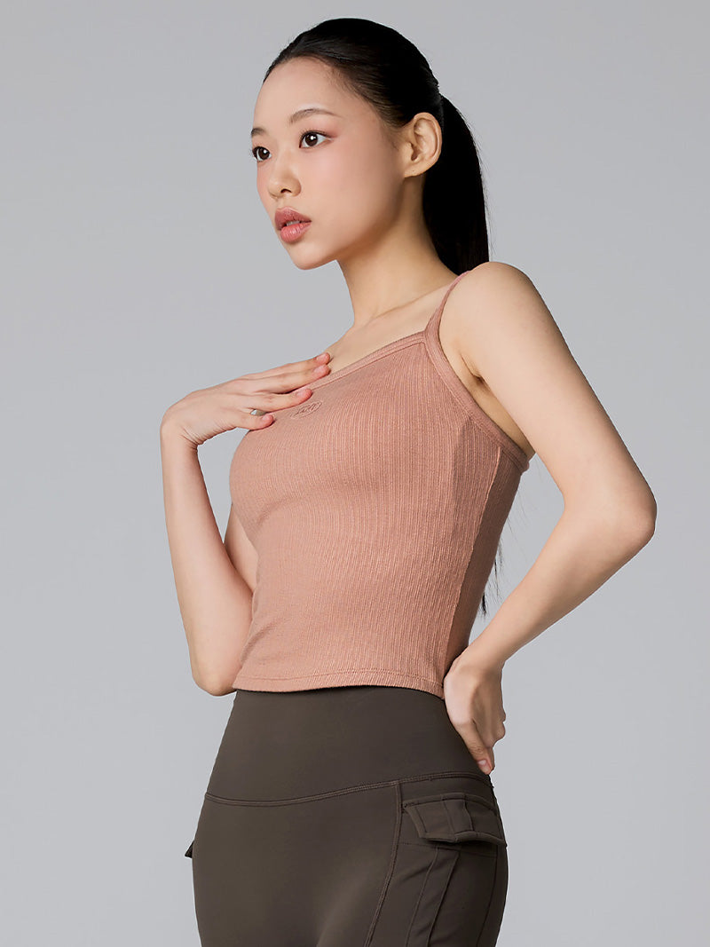 XTFBR01H2 リブ ストレッチ パッド付き キャミソール