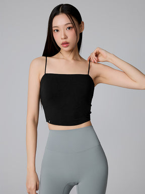 XTFBR01J2 細ストラップ クロップド丈 シルキーブラトップ