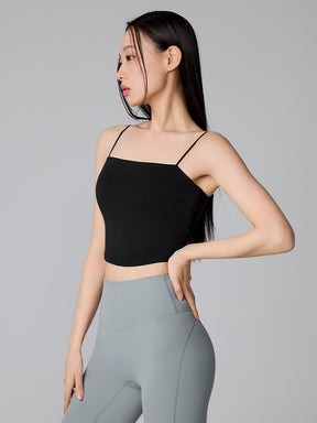 XTFBR01J2 細ストラップ クロップド丈 シルキーブラトップ