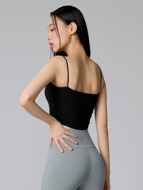 XTFBR01J2 細ストラップ クロップド丈 シルキーブラトップ