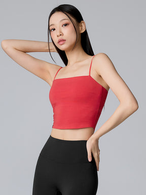 XTFBR01J2 細ストラップ クロップド丈 シルキーブラトップ