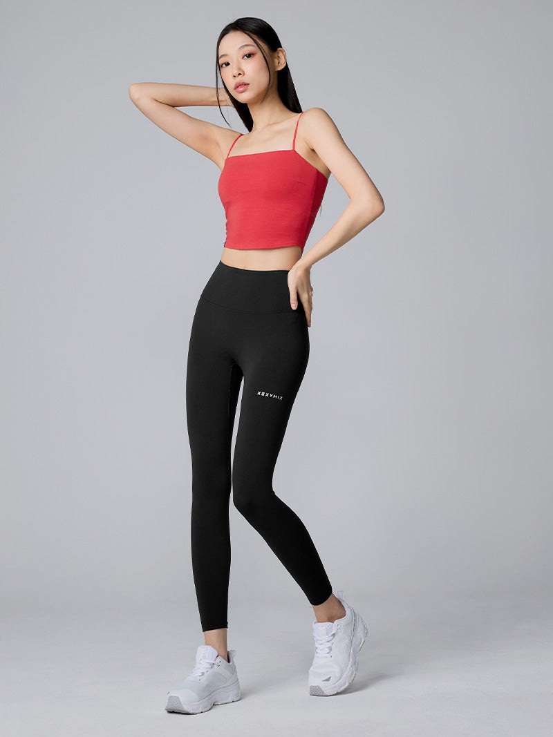 XTFBR01J2 細ストラップ クロップド丈 シルキーブラトップ