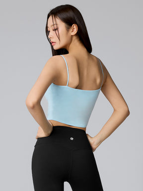 XTFBR01J2 細ストラップ クロップド丈 シルキーブラトップ