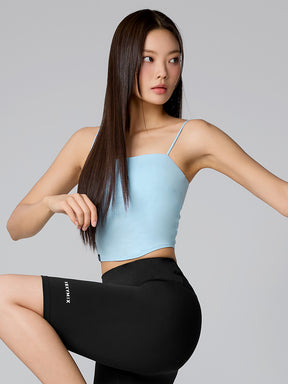 XTFBR01J2 細ストラップ クロップド丈 シルキーブラトップ