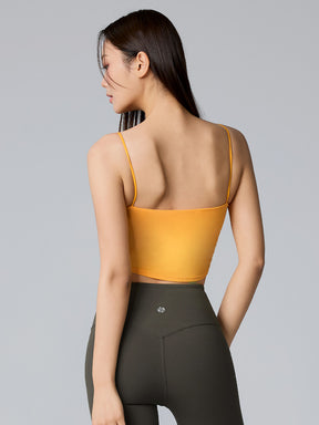 XTFBR01J2 細ストラップ クロップド丈 シルキーブラトップ