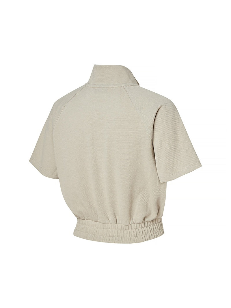 XTFGJ02J2 ワッフル地 ジップアップ 半袖 (単品)