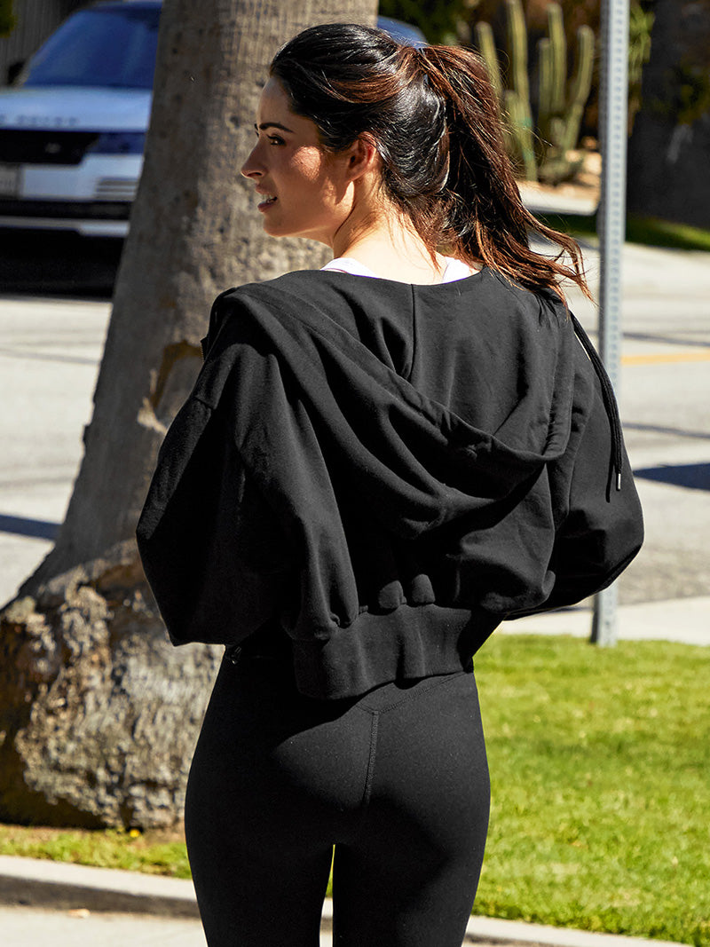 XTFHJ01J1 スムースタッチ クロップド丈 パーカー ジップアップ