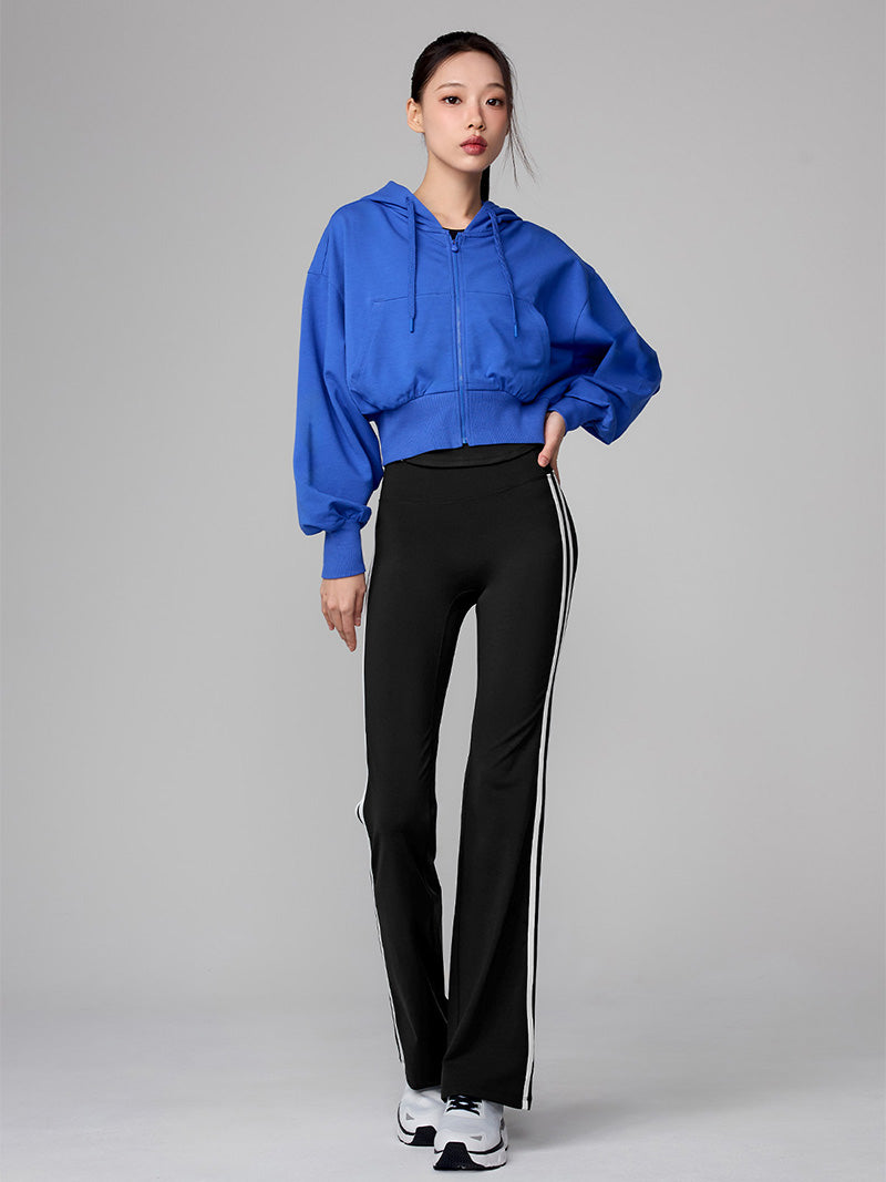 XTFHJ01J1 スムースタッチ クロップド丈 パーカー ジップアップ