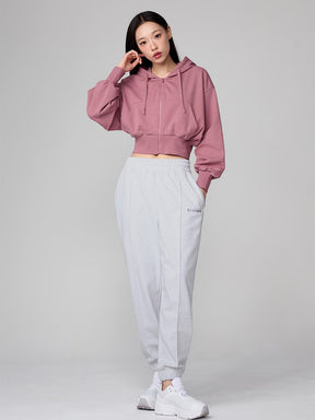 XTFHJ01J1 スムースタッチ クロップド丈 パーカー ジップアップ