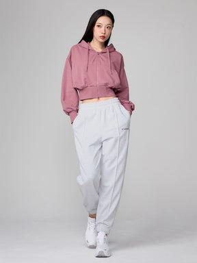 XTFHJ01J1 スムースタッチ クロップド丈 パーカー ジップアップ