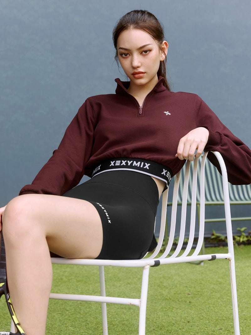 XTFHZ02J3 裏起毛 ロゴバンド ハイネック トレーナー