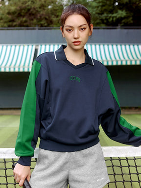 XTFMT04J3 カラーブロック 襟付き トレーナー