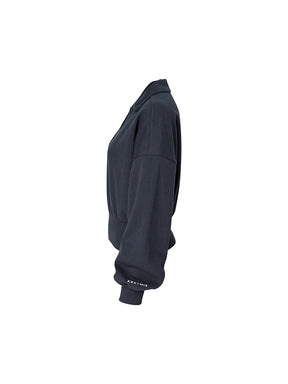 XTFMT11J3 裏起毛 コットン混 オープンカラー クロップド丈 トレーナー (単品)