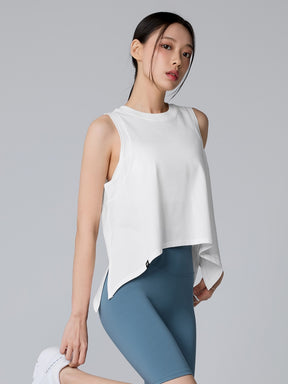 XTFSL03J2 コットン混 サイドスリット入り ノースリーブ