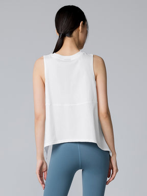 XTFSL03J2 コットン混 サイドスリット入り ノースリーブ