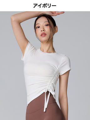 【SET】リボン付き半袖 & シグネチャー360N レギンス