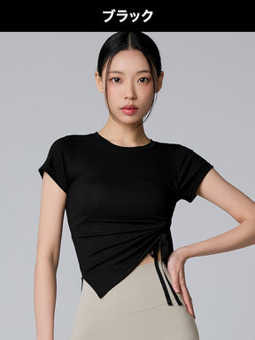 【SET】リボン付き半袖 & シグネチャー360N レギンス