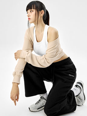 【NEW COLOR】XTFTP11J3 裏起毛 コットン混 ワイドパンツ (単品)