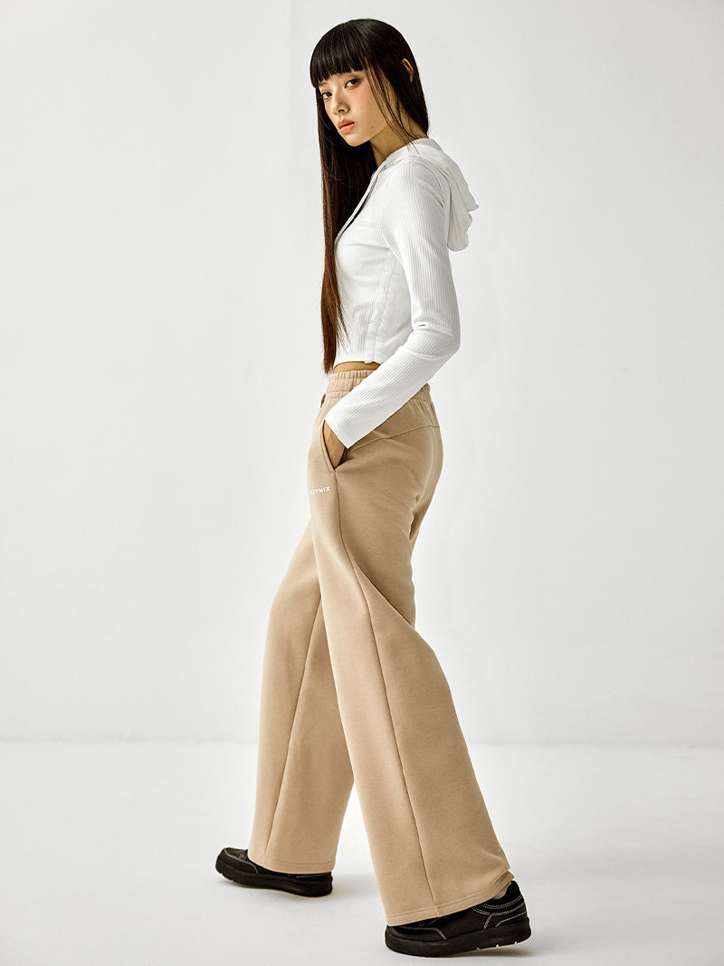 【NEW COLOR】XTFTP11J3 裏起毛 コットン混 ワイドパンツ (単品)