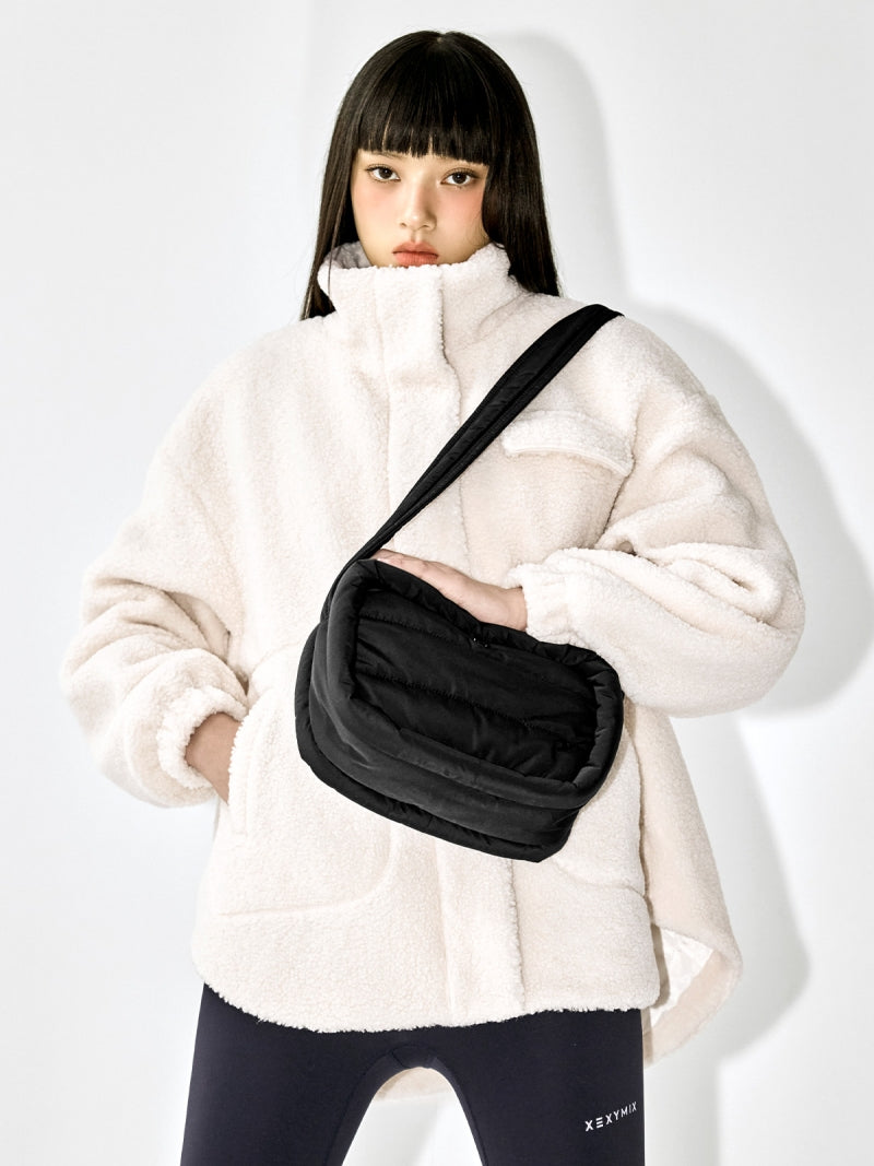 中綿入り キルティング クロスバッグ