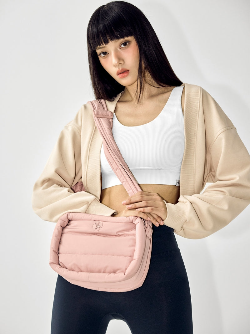 中綿入り キルティング クロスバッグ