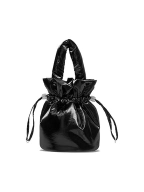 グロッシー 中綿入り バケットバッグ