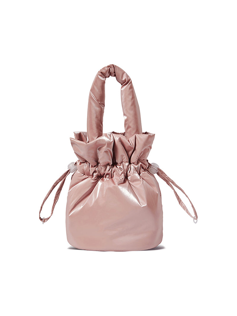 グロッシー 中綿入り バケットバッグ