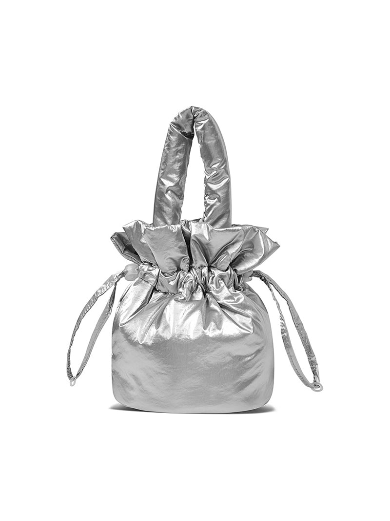 グロッシー 中綿入り バケットバッグ