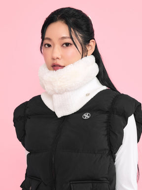 ファー&ニットミックス ネックウォーマー